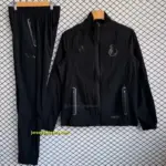 Real Madrid Black Full zipper Jacket Tracksuit+ long pants