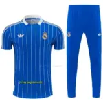 Real Madrid Blue Short Sleeve Tracksuit + Long Pants