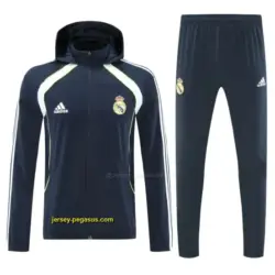 Real Madrid Navy Blue Full zipper Jacket Tracksuit+ long pants