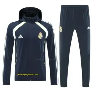 Real Madrid Navy Blue Full zipper Jacket Tracksuit+ long pants