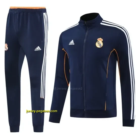 Real Madrid Navy Full Zipper Jacket +Long Pants
