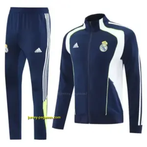 Real Madrid NavyWhite Full Zipper Jacket +Long Pants