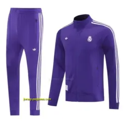 Real Madrid Purple Full Zipper Jacket +Long Pants