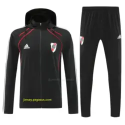River Plate Black Full zipper Jacket Tracksuit+ long pants