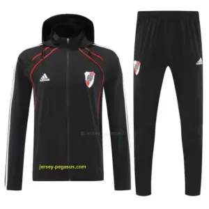 River Plate Black Full zipper Jacket Tracksuit+ long pants