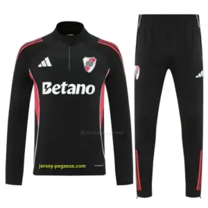Riverbed Black Half Zipper Jacket Tracksuit + Long Pants