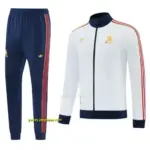 Roma White Full Zipper Jacket + Long Pants