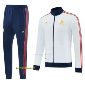 Roma White Full Zipper Jacket + Long Pants