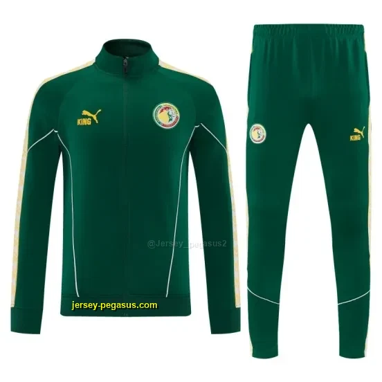 Senegal Green Full Zipper Jacket Tracksuit + Long Pants