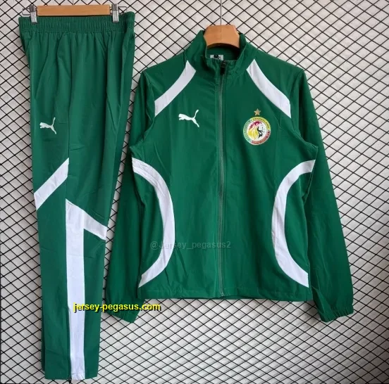 Senegal National Team Green Full zipper Jacket Tracksuit+ long pants