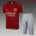 2324 short-sleeved Arsenal maroon (with cropped pants)