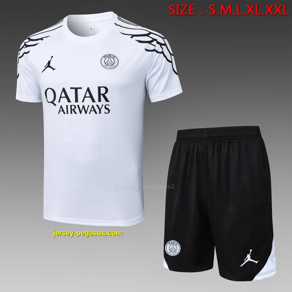 2526 Short Sleeve Jordan Paris White Blue Inkjet-Paris