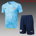 2526 Short Sleeve Manchester City Light Blue Inkjet-Manchester City