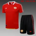 2526 Short Sleeve Manchester United Red Retro Version-Manchester United
