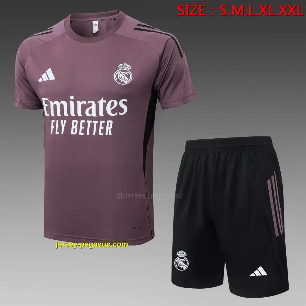 2526 Short Sleeve Real Madrid Gray Purple-Real Madri