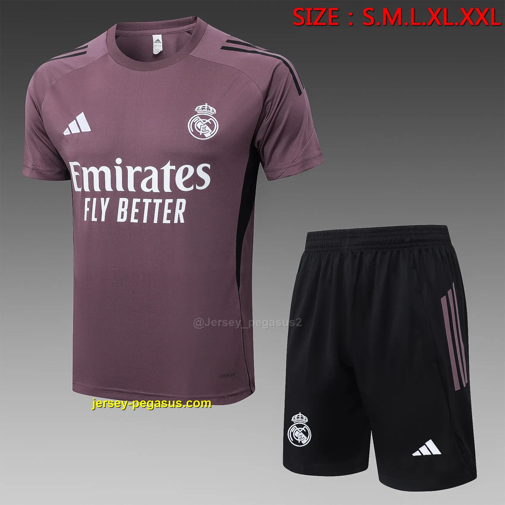 2526 Short Sleeve Real Madrid Gray Purple-Real Madri 2526 Short Sleeve Real Madrid Gray Purple-Real Madri