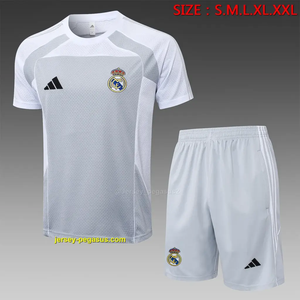 2526 Short Sleeve Real Madrid Gray-Real Madri