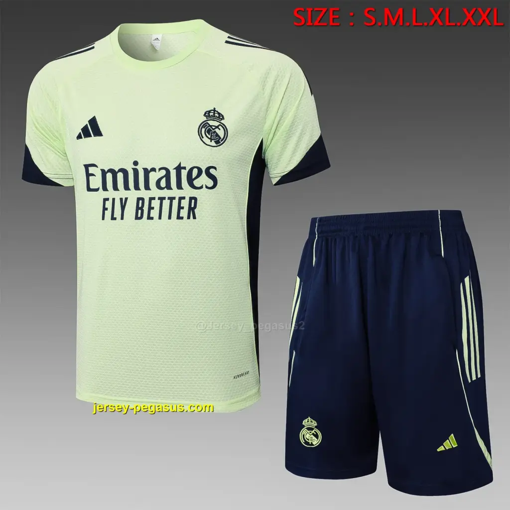 2526 Short Sleeve Real Madrid Light Green-Real Madri