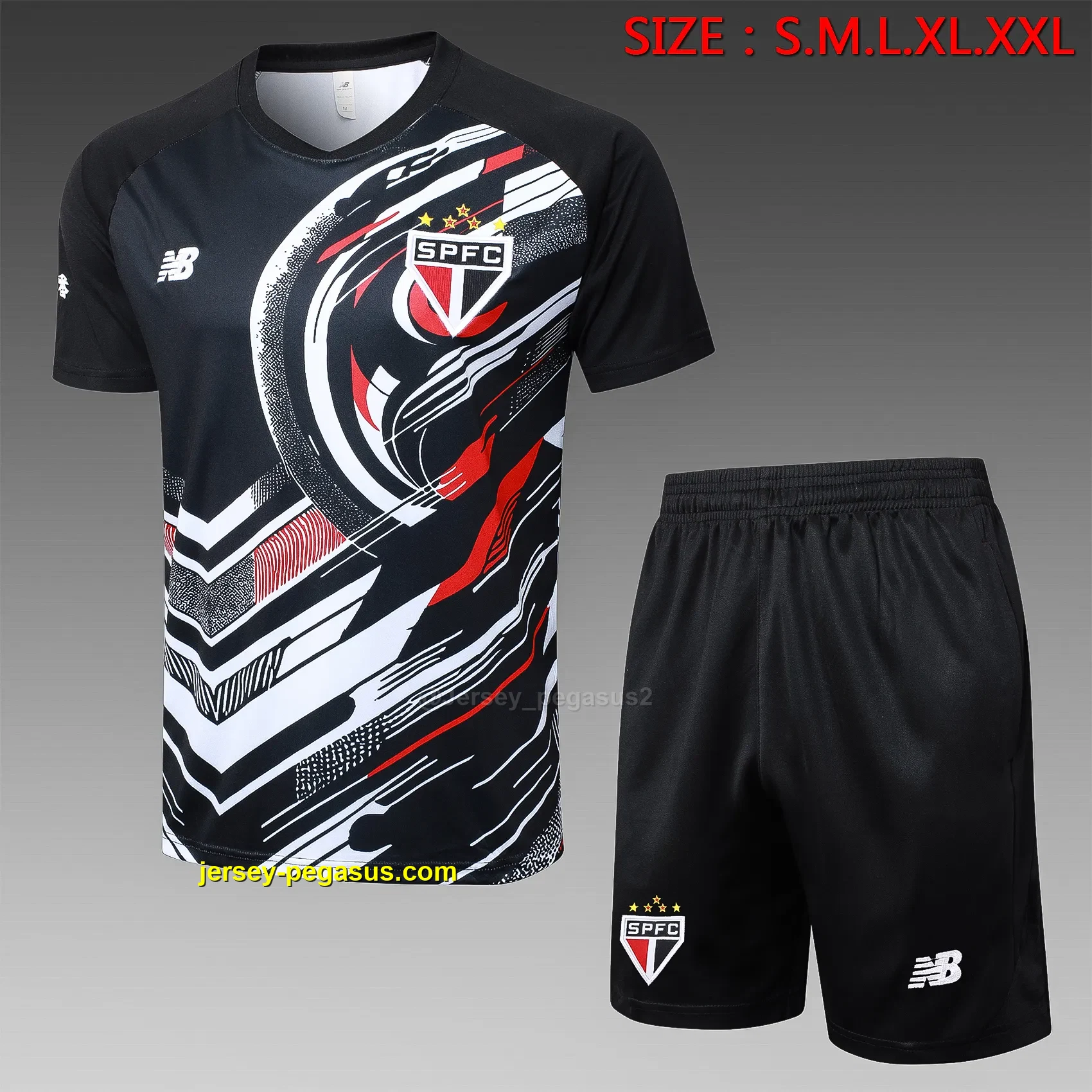 2526 Short Sleeve Sao Paulo Black Inkjet-Sao Paulo 2526 Short Sleeve Sao Paulo Black Inkjet-Sao Paulo