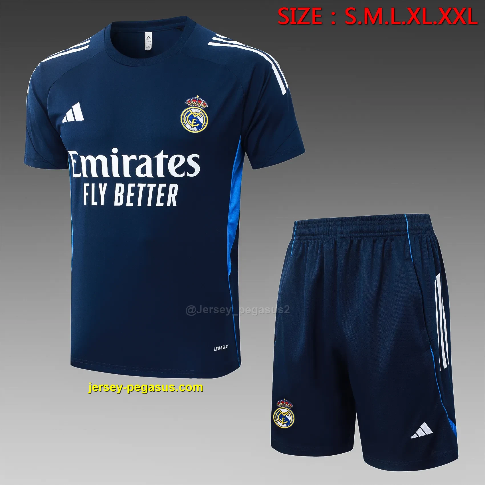 2526 Short-sleeved Real Madri (white three sides)-Real Madri 2526 Short-sleeved Real Madri (white three sides)-Real Madri