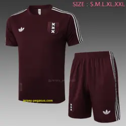 2526 short-sleeved Ajax dark maroon retro version-ajax