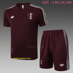 2526 short-sleeved Ajax dark maroon retro version-ajax