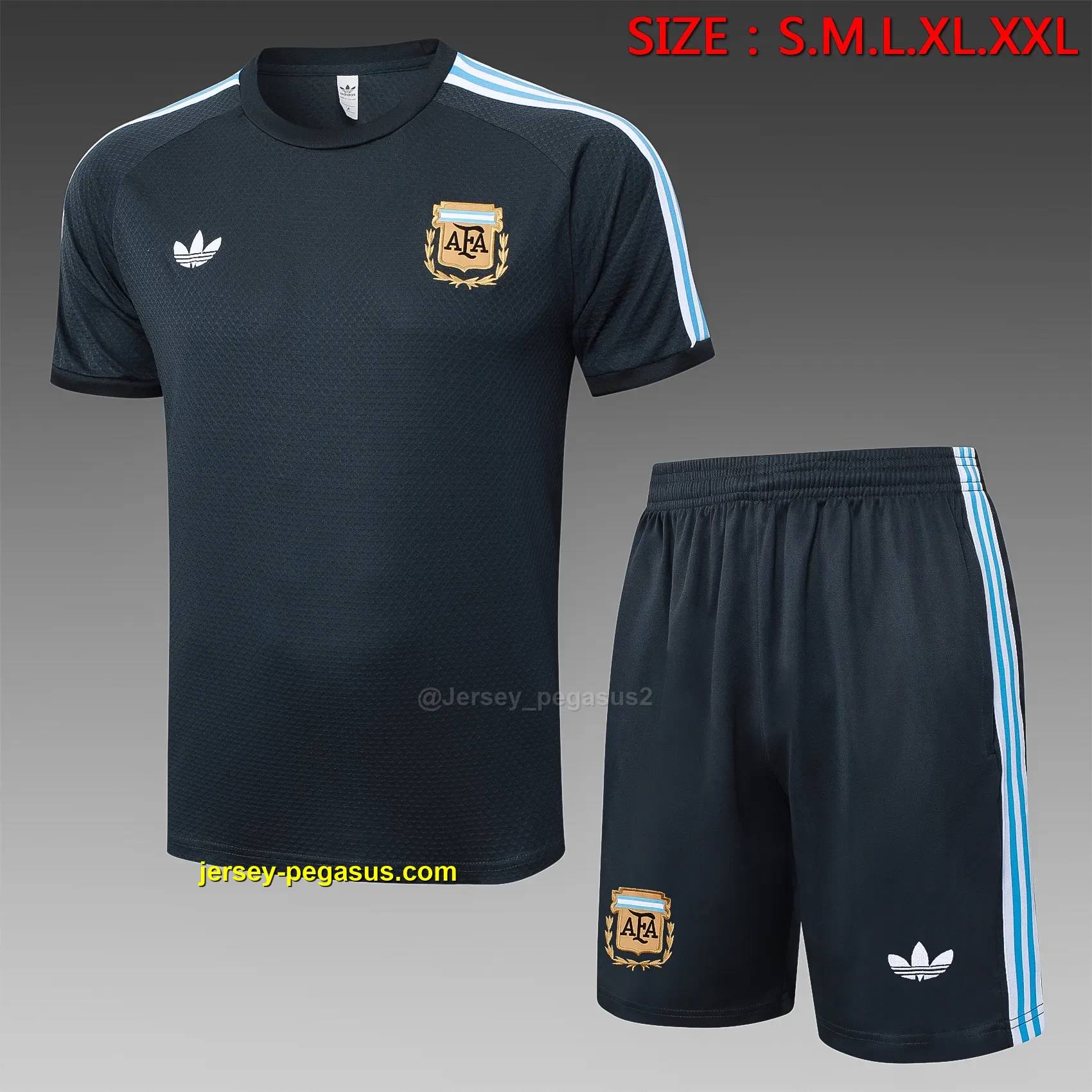 2526 short-sleeved Argentina dark gray retro version-Argentina 2526 short-sleeved Argentina dark gray retro version-Argentina