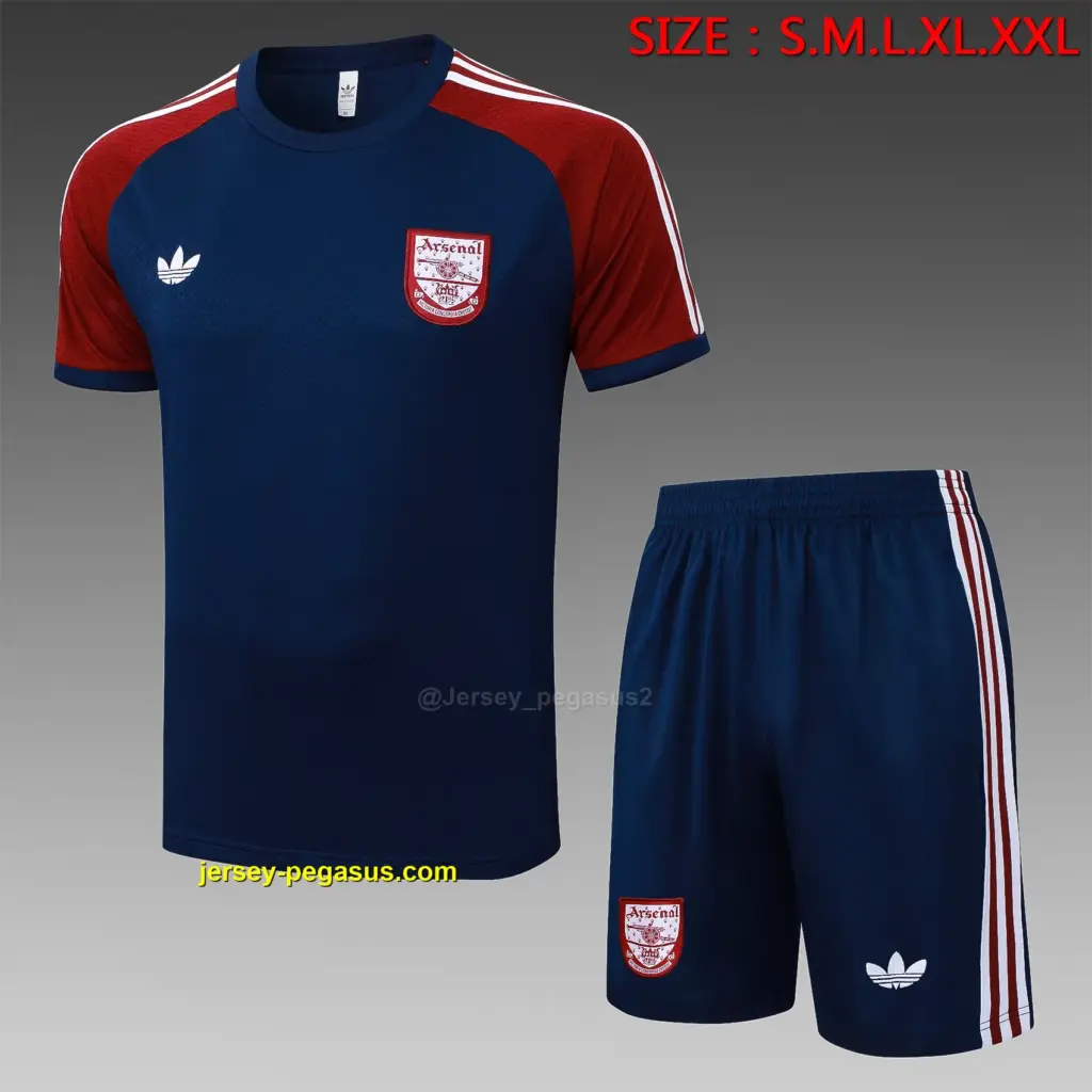 2526 short-sleeved Arsenal Baolan retro version (shoulder maroon)-Arsena