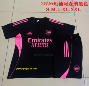 2526 short-sleeved Arsenal black (pink team logo)-Arsenal