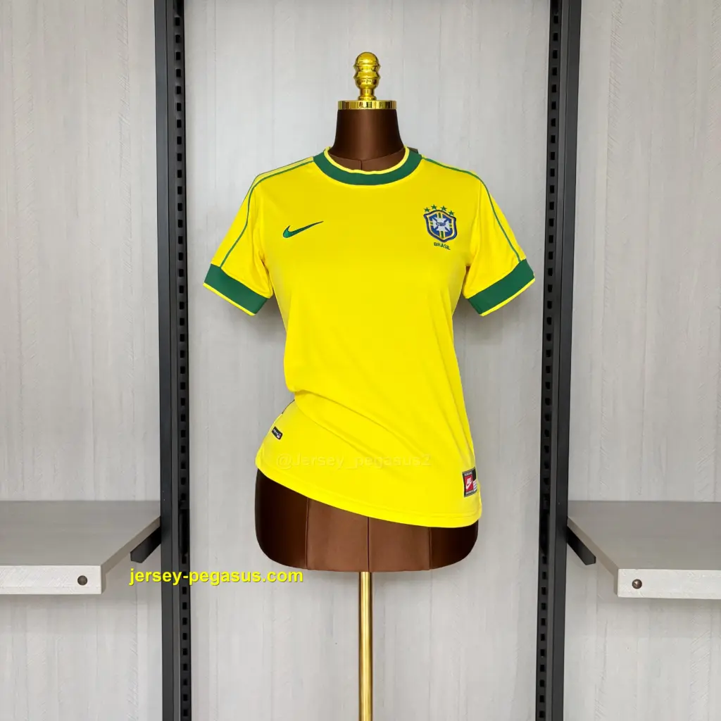 Retro 1998 Brazil Home Jersey S–XXL