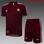 2526 short-sleeved Bayern dark maroon retro version-Bayern Munich