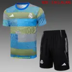 2526 short-sleeved Real Madrid blue and green striped inkjet-Real Madri