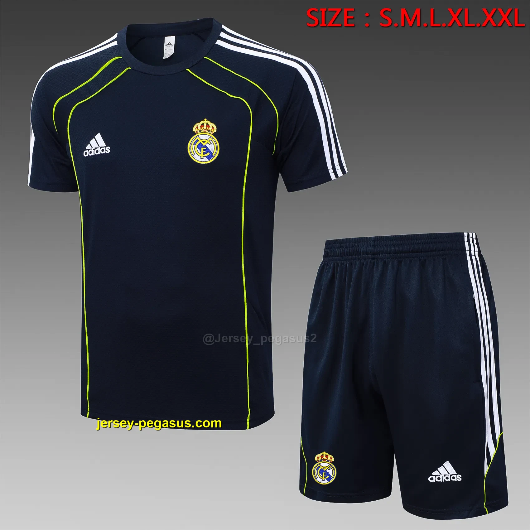 2526 short-sleeved Real Madrid cyan (green edge)-Real Madri 2526 short-sleeved Real Madrid cyan (green edge)-Real Madri