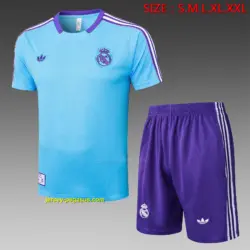 2526 short-sleeved Real Madrid light blue retro version-Real Madri