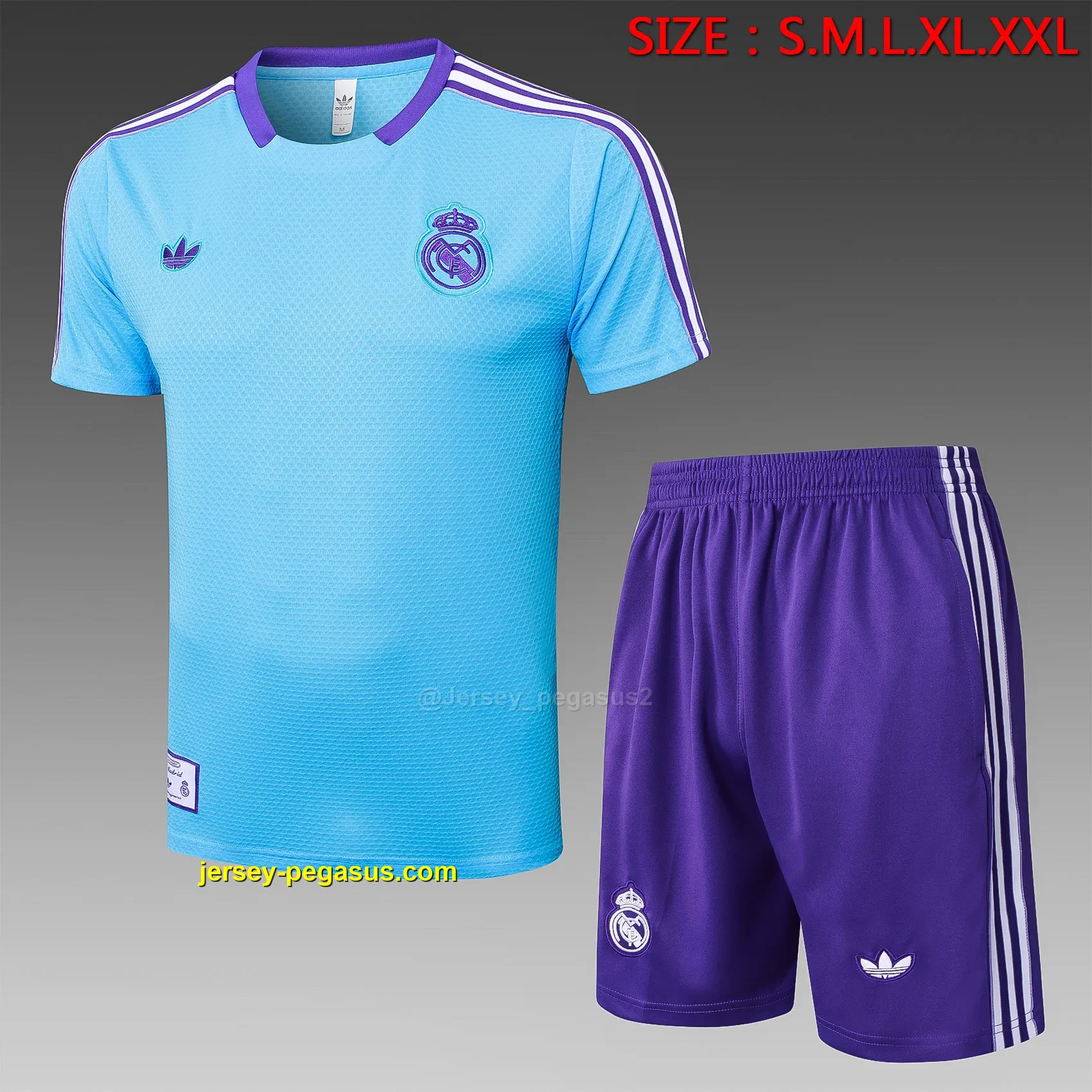 2526 short-sleeved Real Madrid light blue retro version-Real Madri 2526 short-sleeved Real Madrid light blue retro version-Real Madri