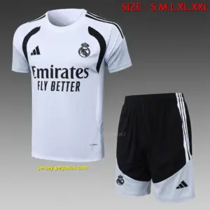 2627 Short Sleeve Real Madrid White-Real Madri