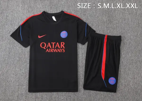 2627 short-sleeved Paris black (with red)-Paris