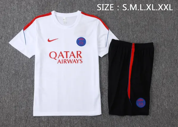 2627 short-sleeved Paris white (with red)-Paris