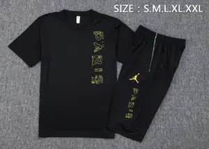 Short Sleeve 2223 Jordan Paris Black (with cropped pants)