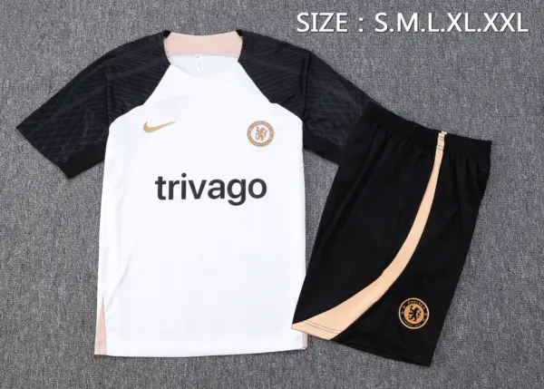 Short Sleeve 2324 Chelsea White (Black Sleeves)