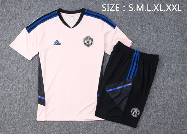 Short-sleeved 2223 Manchester United pink (with five-length pants)