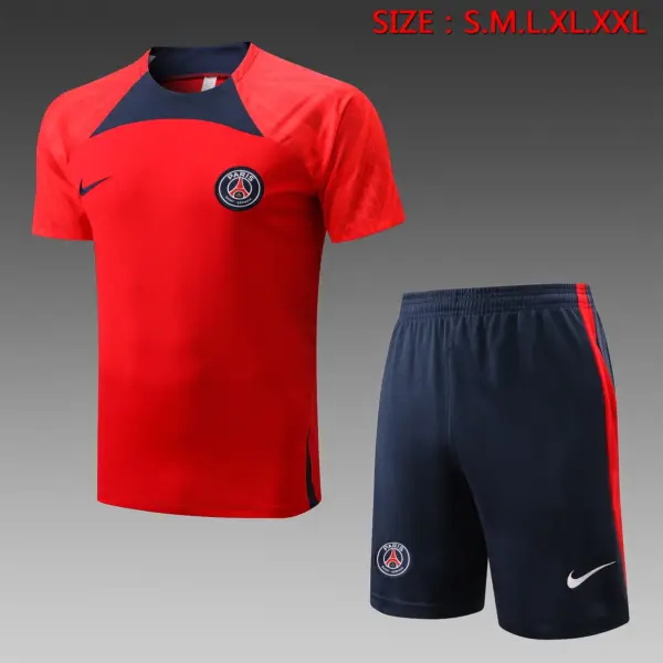 Short-sleeved 2223 Nike Paris Red (with cropped pants)