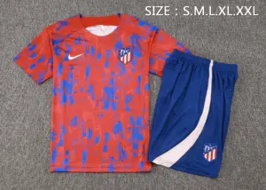 Short-sleeved 2324 Atletico Red (with five-length pants)