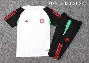 Short-sleeved 2324 Manchester United white (with cropped pants))