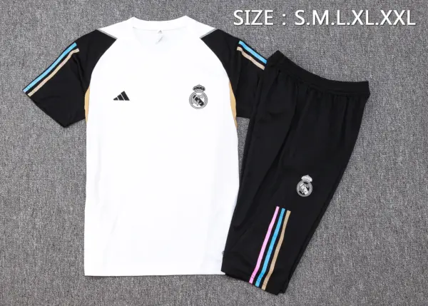 Short-sleeved 2324 Real Madrid white (with cropped pants)