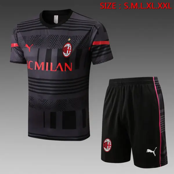 Short-sleeved AC Milan gray (with cropped pants)