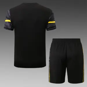 short-sleeved 2223 multi-color pad printing black (with three-quarter pant