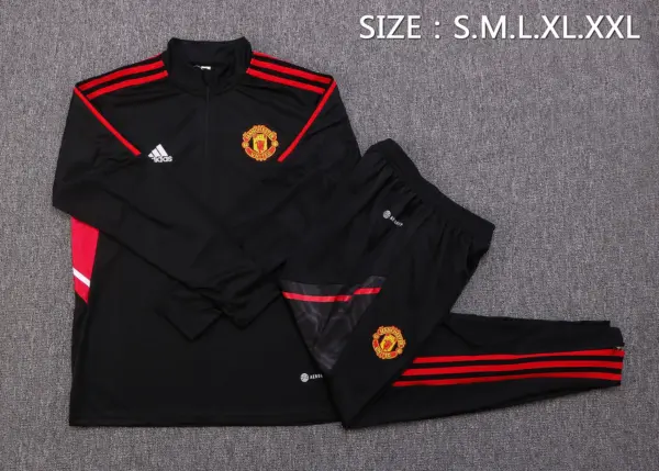 2223 half pull Manchester United black (red edge)