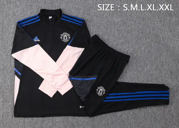 2223 half pull Manchester United black white sleeves