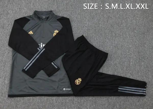 2324 Half Pull Real Madrid Dark Gray